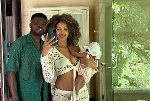 Photo: Partey spends time with his family after Black Stars call up snub