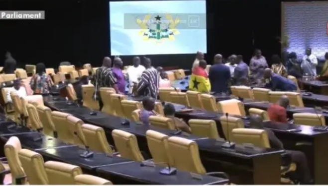 Majority side in Parliament occupied by NDC MPs again
