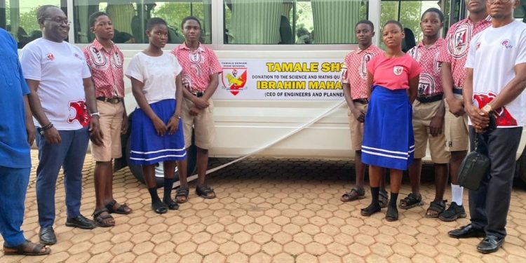 Tamale SHS gets a 35-seater bus donation from Ibrahim Mahama
