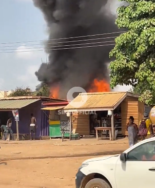 Shops at Achimota razed down by fire