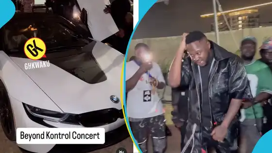 Medikal shows off $42,000 BMW i8 at Beyond Kontrol Concert