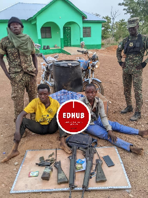 Two self-acclaimed NDC coordinators arrested for possession of G3 rifles and ammunition at Sangba
