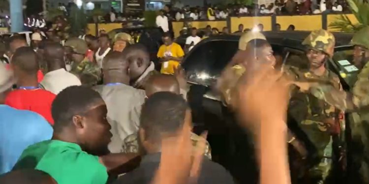 Gunshots fired as military officers clash with NDC supporters at Ledzokuku