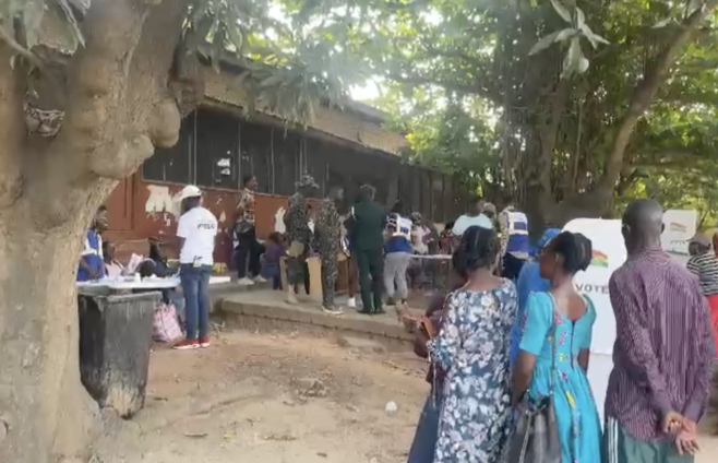Military personnel spotted at Weija ITS polling centre