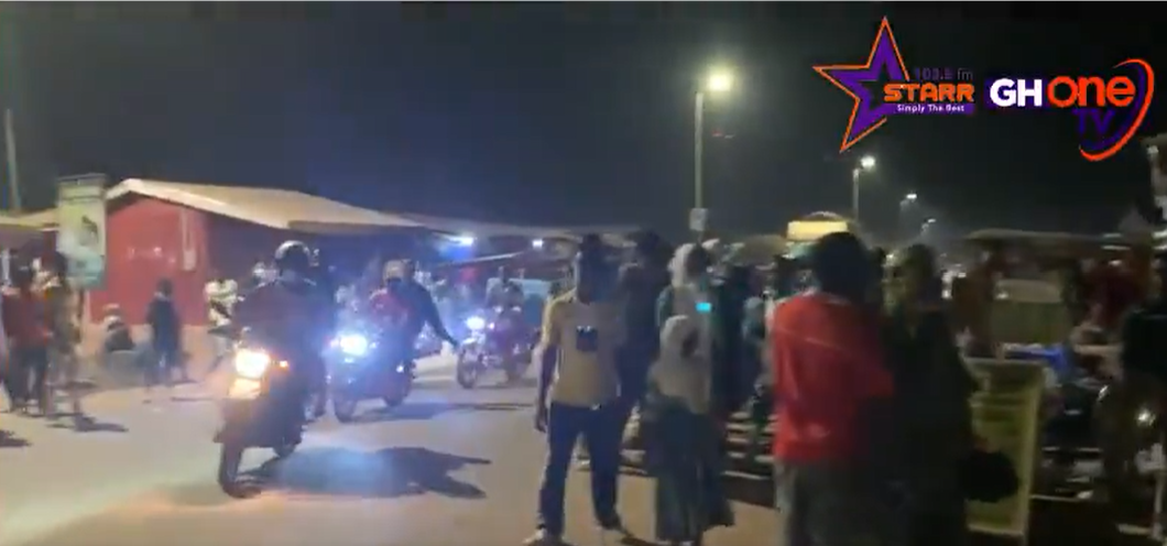 Motorcycles carry some ballots boxes to the collation center in Oti Region