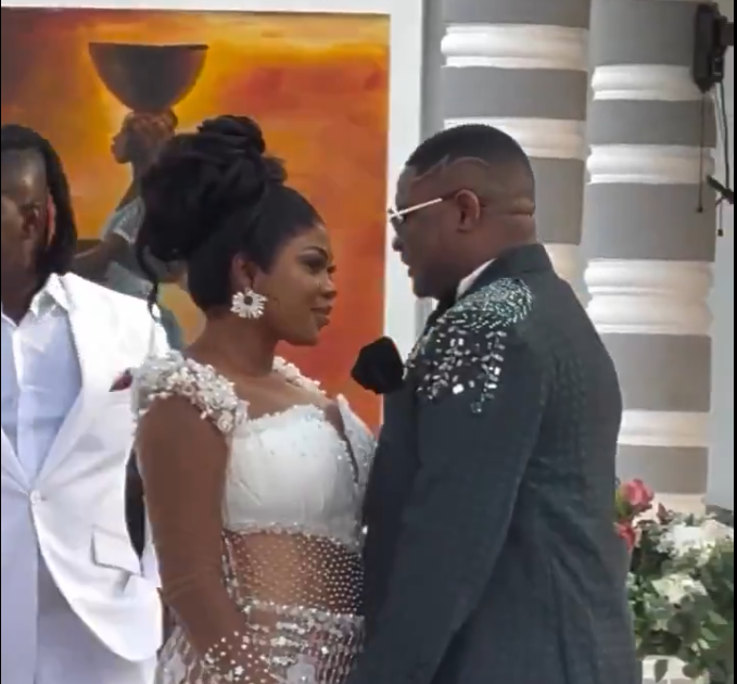 Comic actor Enoch Darko shed tears as he ties the Knot with his fiancée