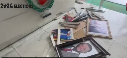 Youth vandalise NADMO headquarters, destroy photos of Akufo-Addo, others