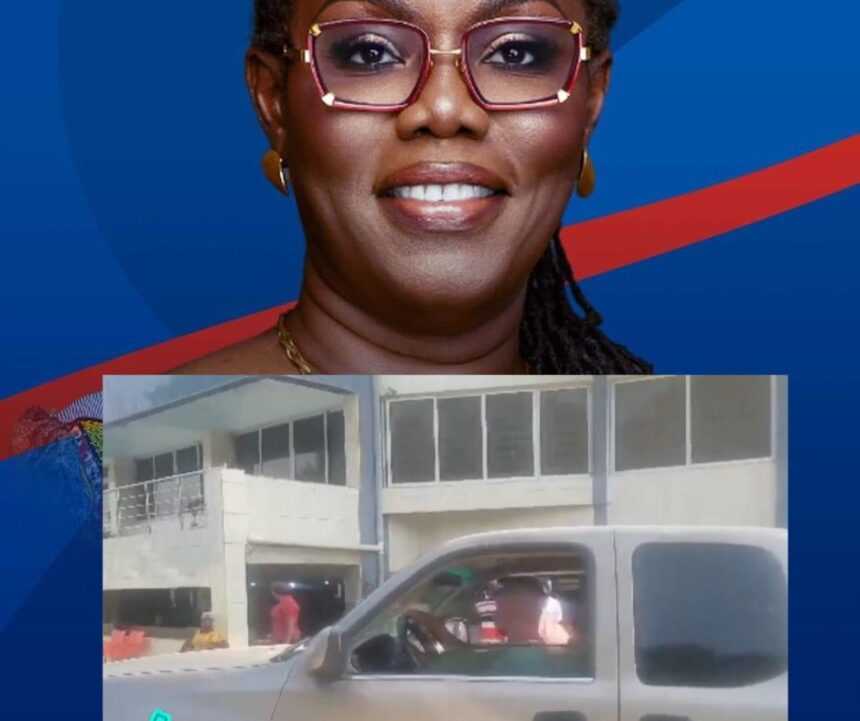 Video: Voters hoot at driver carrying food reportedly sent by Ursula Owusu-Ekuful in Ablekuma West