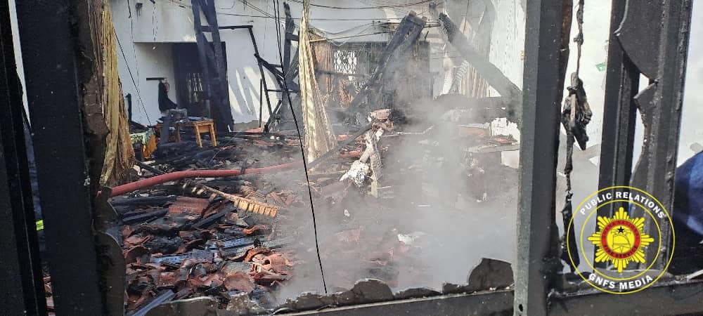 2 out of 5-bedroom house at Tema burnt