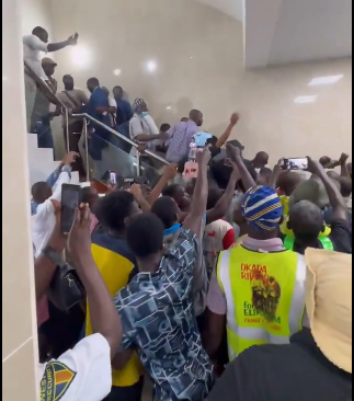 Mammoth crowd welcomes Basintale on first day of work as Acting YEA CEO