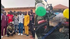 Musician Lord Morrgan gifts motorbike, money to a fan at Afienya Fest 2024