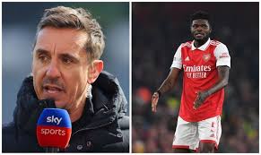 Unforgivable! – Gary Neville slams Partey over costly error in Arsenal’s draw against Aston Villa