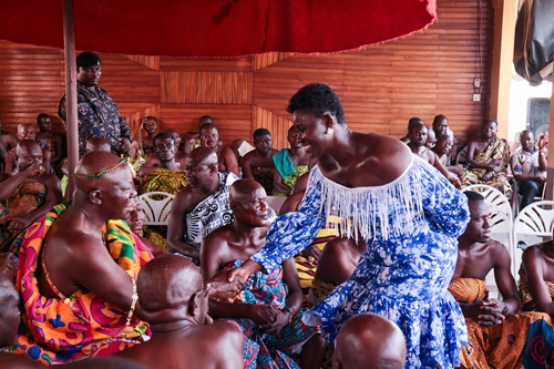 Awukudae: Afua Asantewaa visits Asantehene at Manhyia Palace