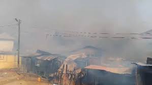 Fire outbreak at Tantra Hill burns multiple house