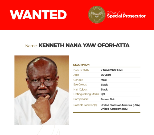 OSP shares profile of “fugitive” Ken Ofori-Atta to obtain his whereabout
