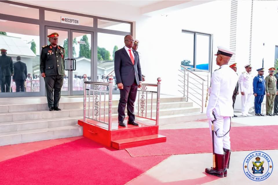Defence Minister tours military facilities, inspects Ghana Navy Guard of Honour