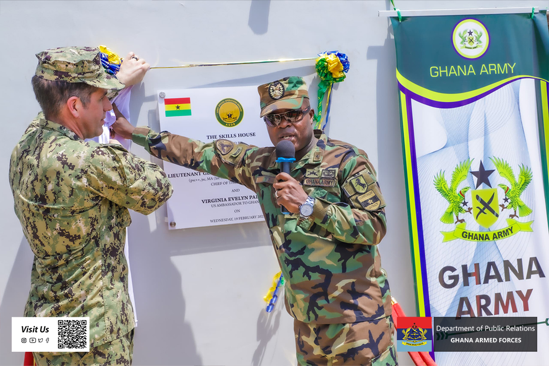 US’ OSC donates Skills House to GAF to aid training of officers