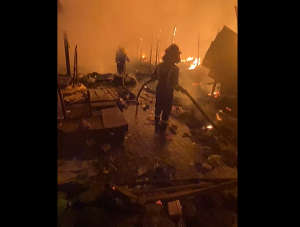 Shops in Suame Magazine destroyed by fire
