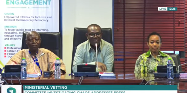 We are investigators, not prosecutors – Vetting Chaos C’ttee