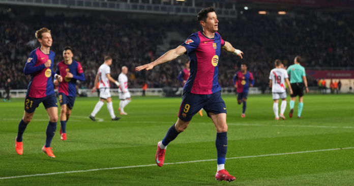 Barcelona climb back to top of La Liga after narrowly defeating Rayo Vallecano