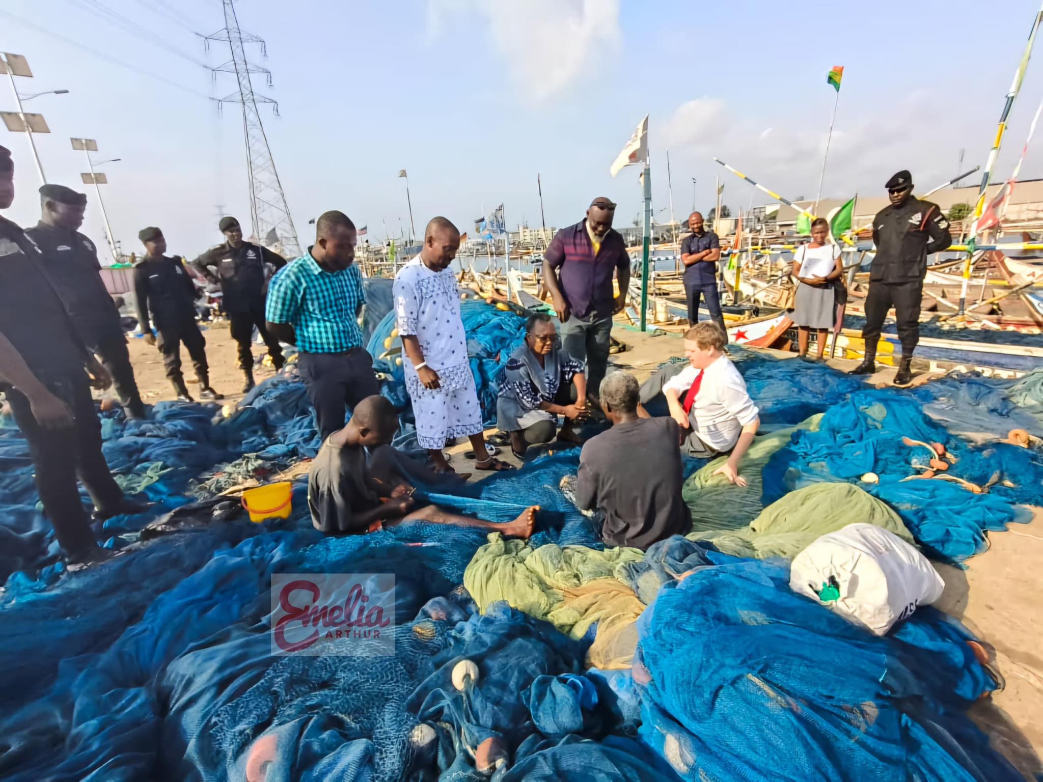 Fisheries Minister, Norwegian Minister visit Tema fish landing site