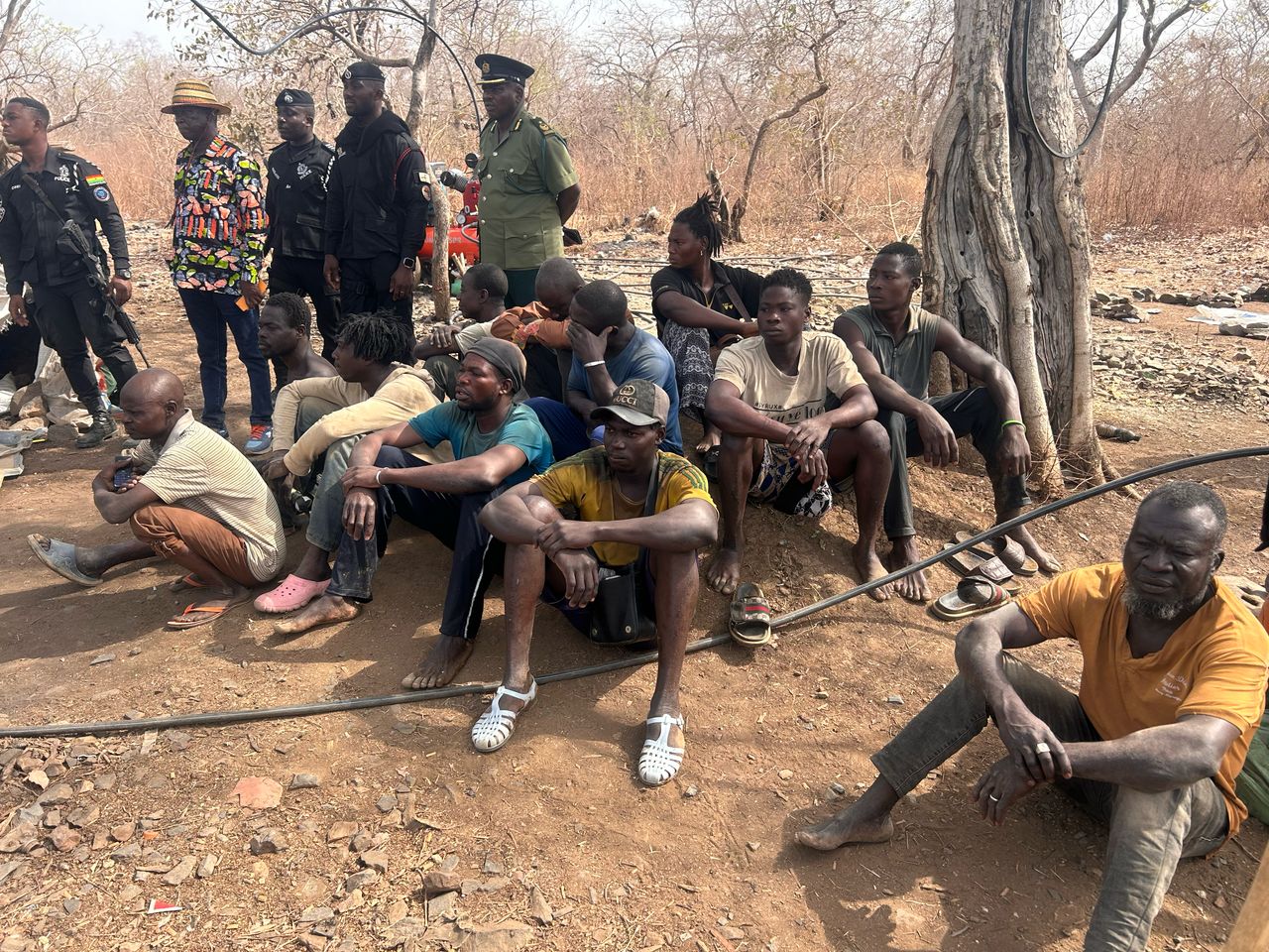 38 Ghanaians, foreign nationals arrested at Tilli forest reserve over galamsey