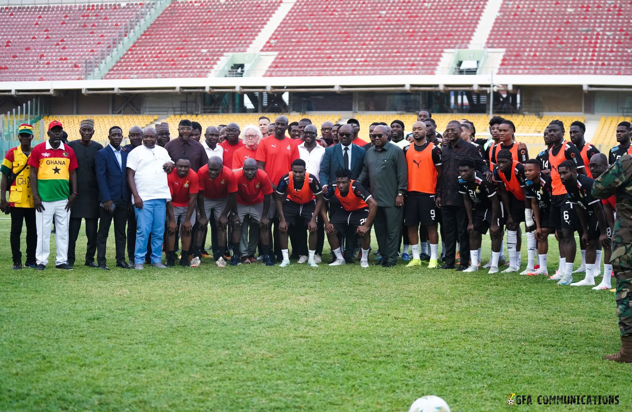 “The whole of Ghana is going to be behind you” – Mahama tells Black Stars