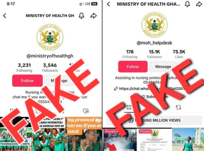 We don’t have a TikTok account – Health Ministry exposes fake accounts