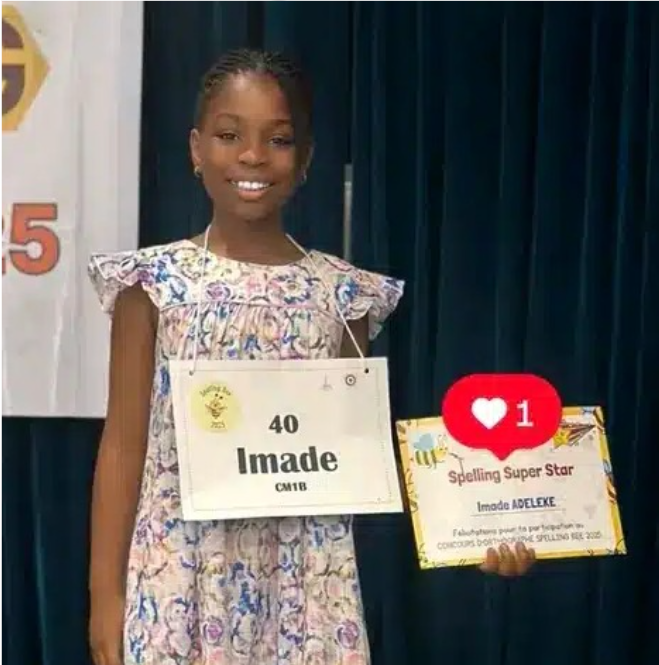 Davido’s daughter Imade wins spelling bee champion award