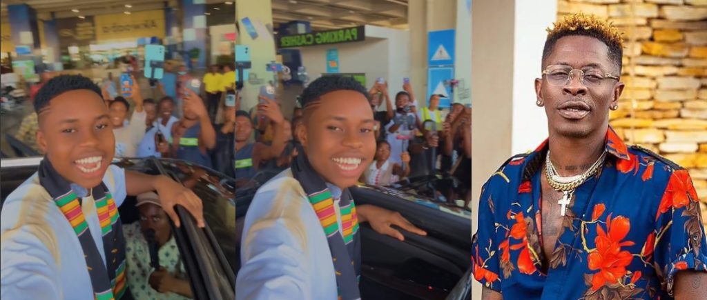 Nigerian’s Peller stunned by Shatta Wale’s luxury car collection at Trasacco Mansion