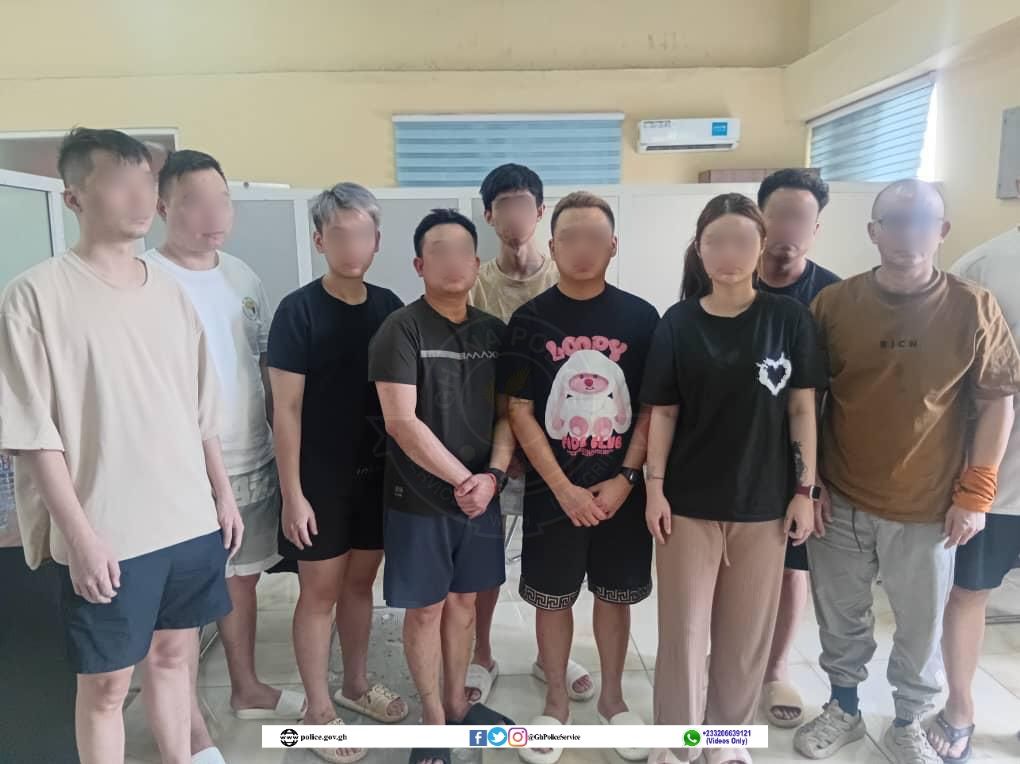 9 Chinese, Malaysian arrested for suspected cybercrime activities in Weija