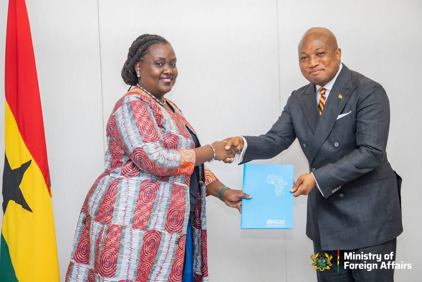 Ablakwa receives credentials of Dr Fiona Braka, WHO Country Director for Ghana