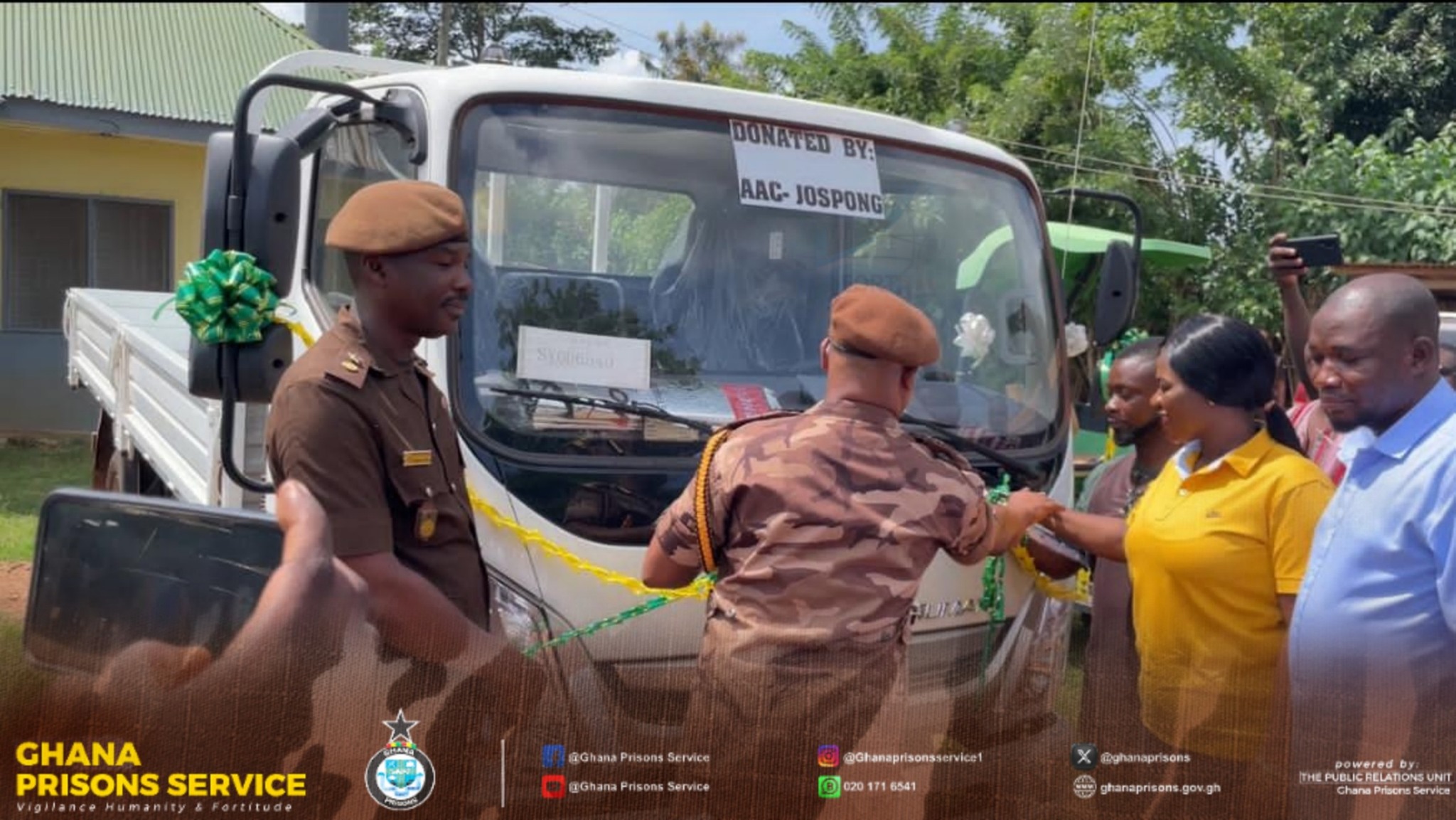 Kenyasi Camp Prison receives tractors, cabin truck from govt