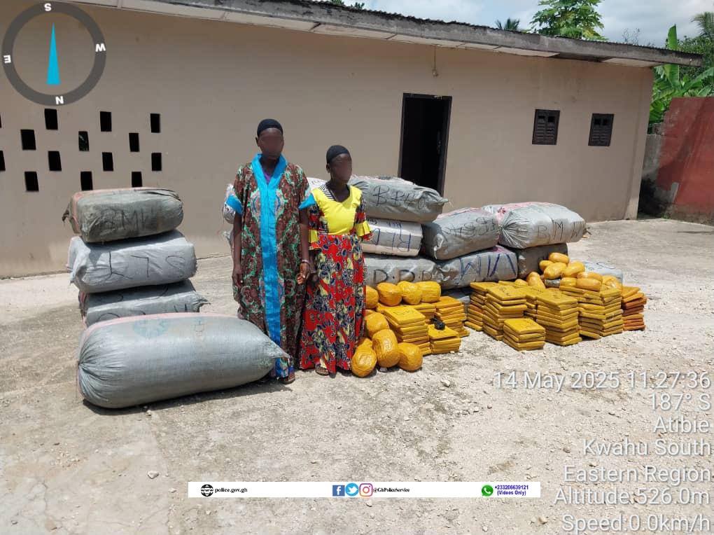 1,650 slabs of suspected Indian hemp at Antokrom seized, 2 arrested