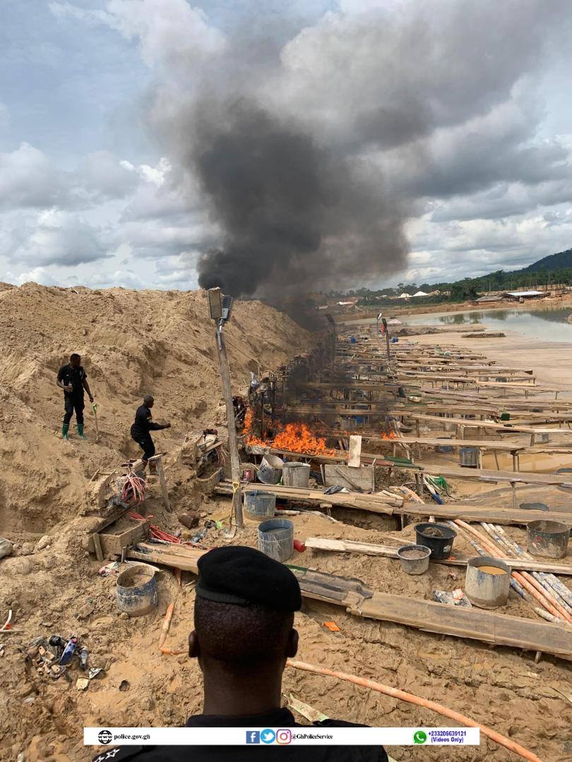 13 nabbed, 120 changfang machines disabled, 6 motorbikes seized at Wassa Gyapa