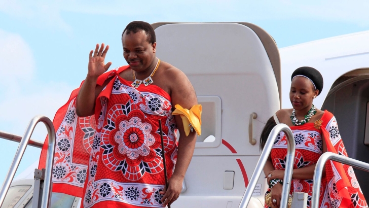 VIDEO: King Mswati II of Eswatini arrives in Ghana