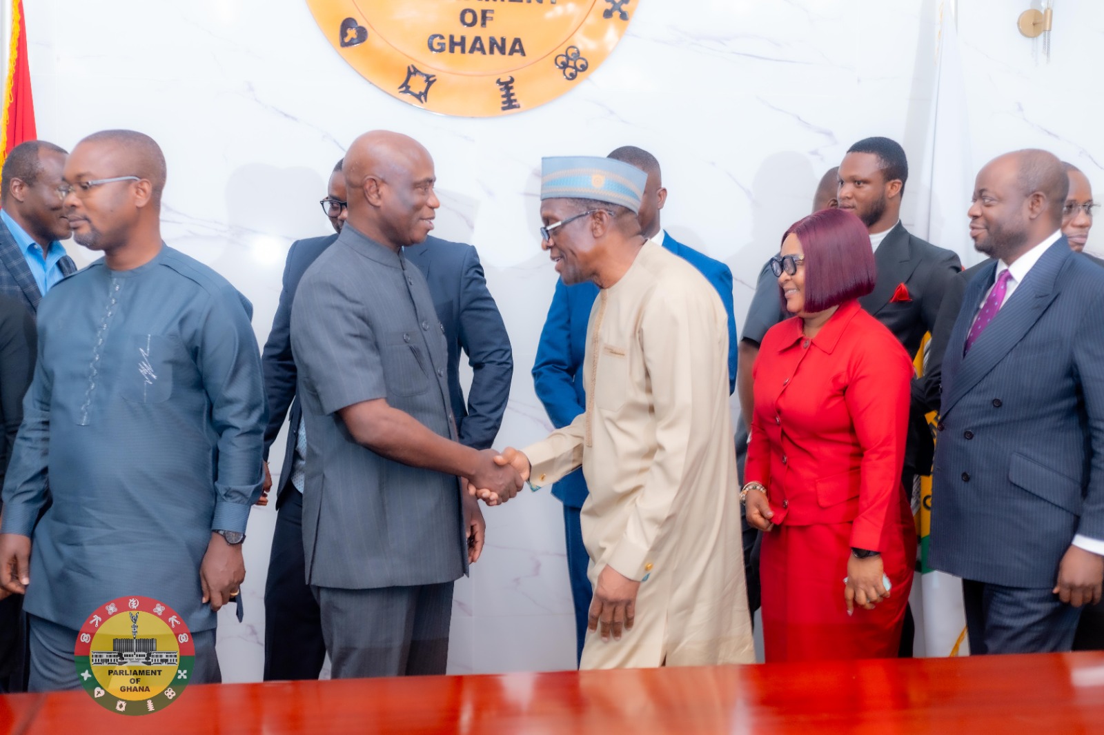 Nobel International Business School pays courtesy call on Speaker