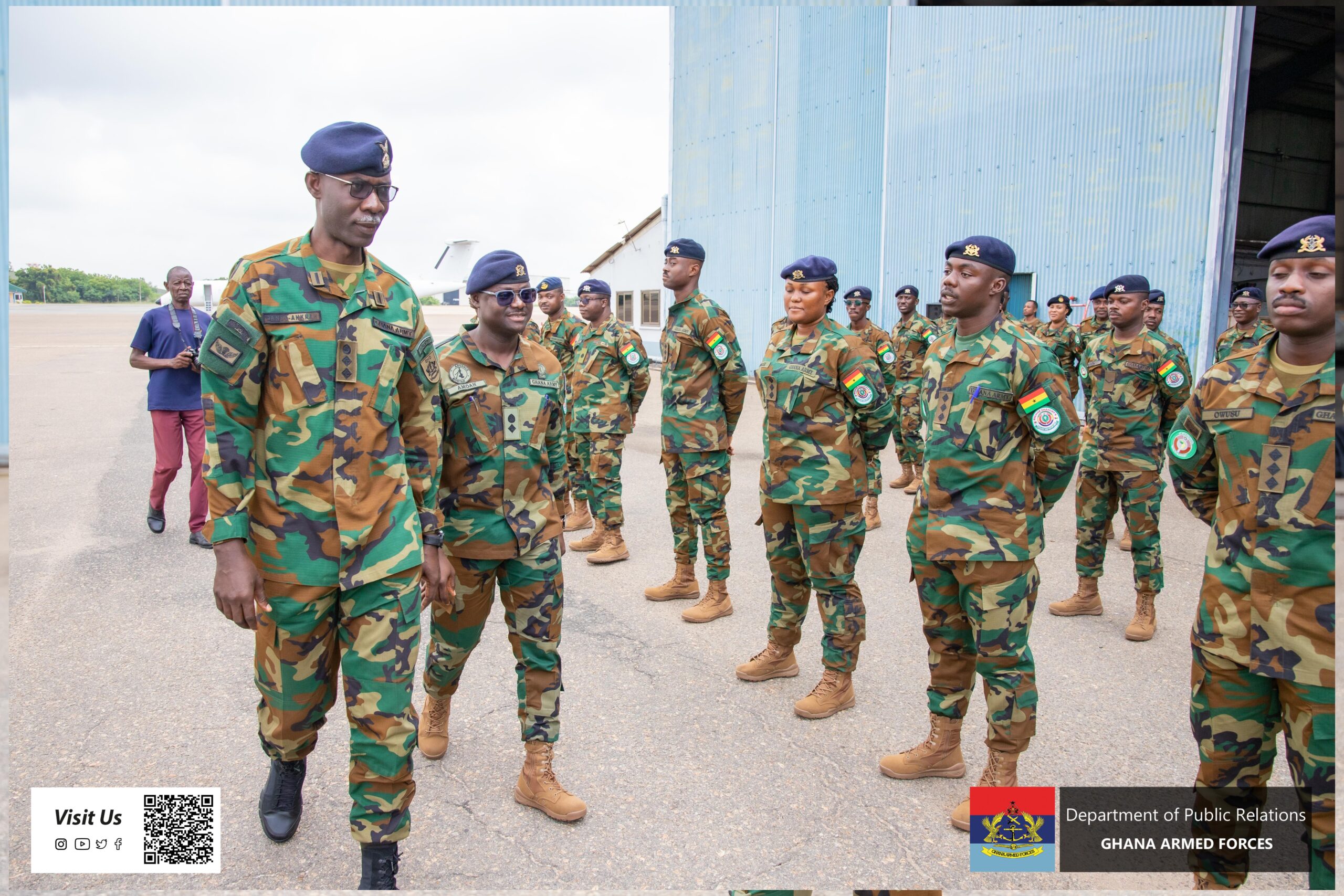 ESSMGB GHANCOY 4 departs Accra for deployment after farewell parade