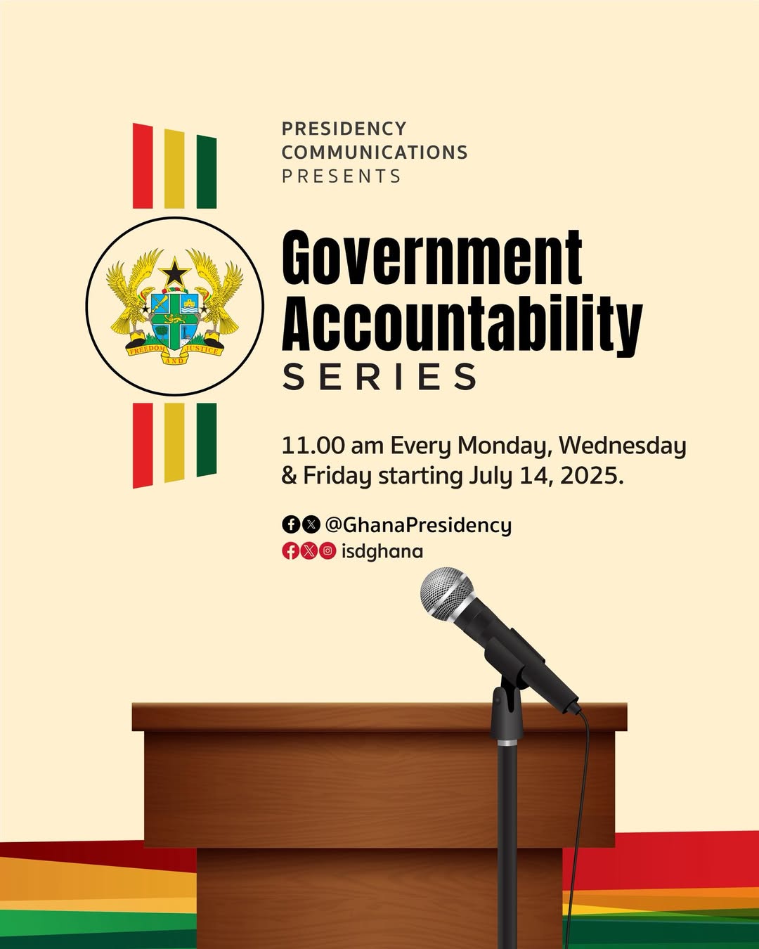 Presidency begins ‘Government Accountability Series’ on July 14 to deepen transparency