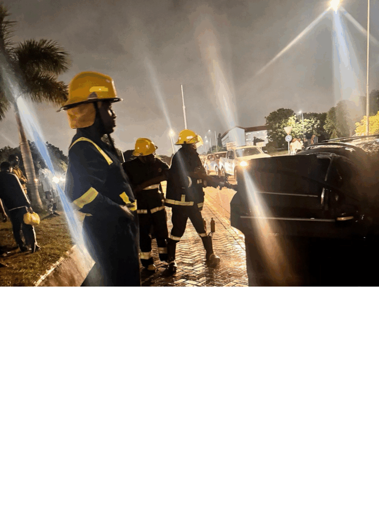 Vehicle burns beyond recognition at University of Ghana campus