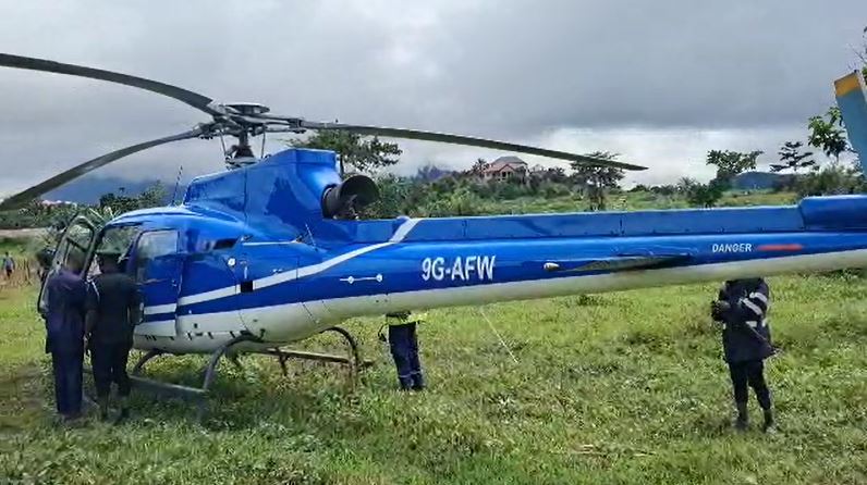 Helicopter 9G-AFW forced to land at Nkawkaw