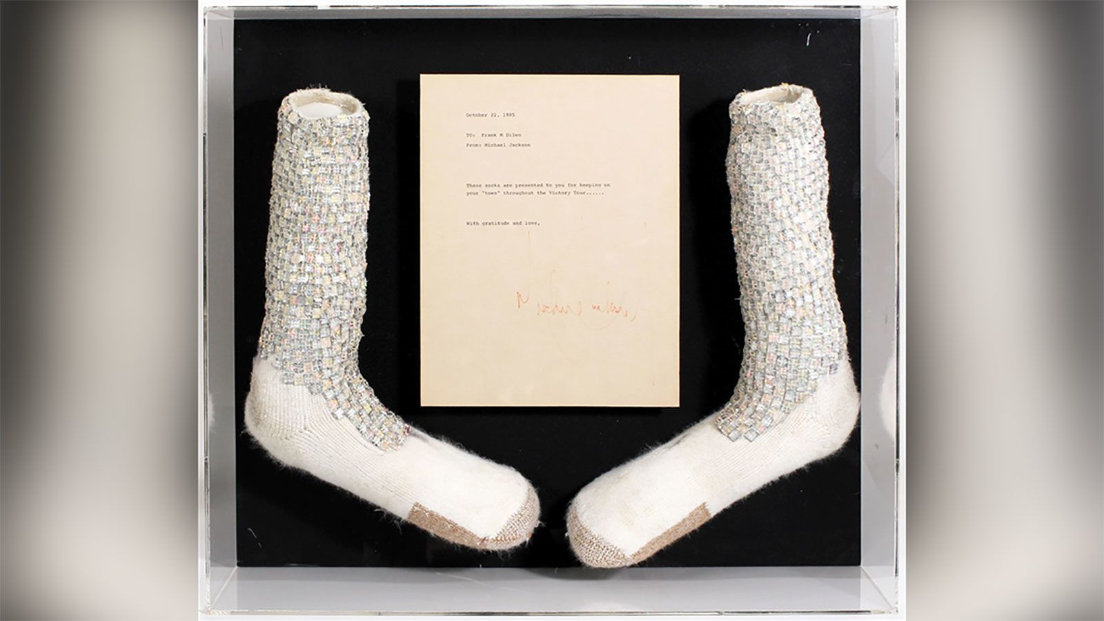 Micheal Jackson’s concert socks sells for more than $8,000