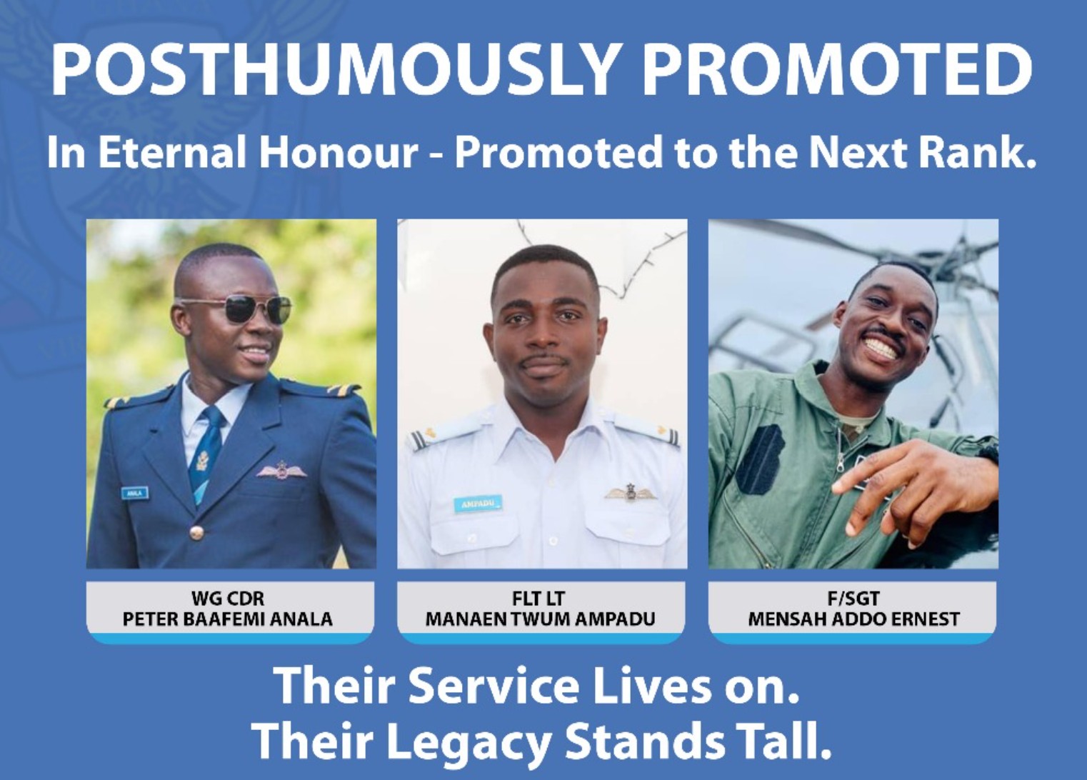 GAF officers involved in August 6 helicopter crash  promoted posthumously