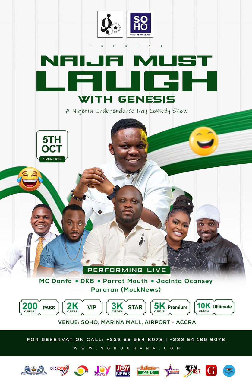 “Naija Must Laugh” comedy show set to rock SOHO bar in Ghana