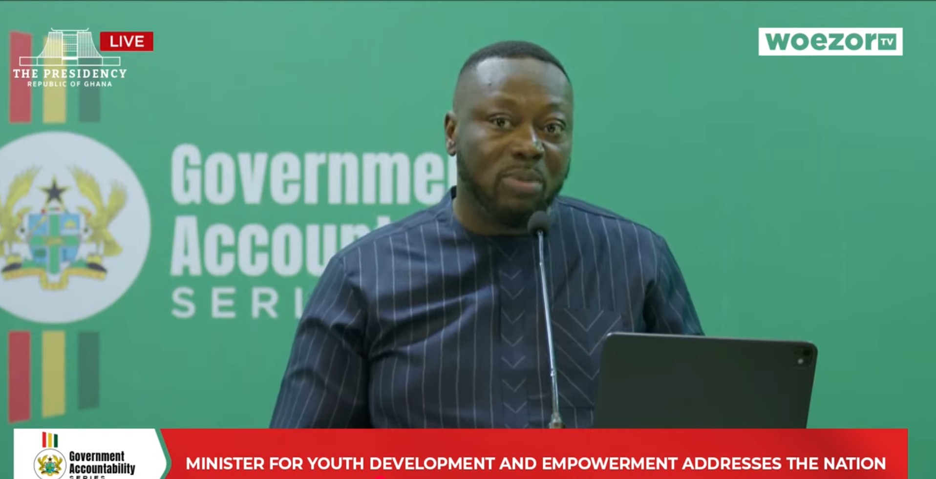 LIVESTREAMING: George Opare Addo updates public on Youth Ministry’s development
