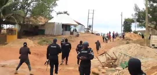 Illegal mining community members attack IGP’s special anti-galamsey taskforce at Bonteso