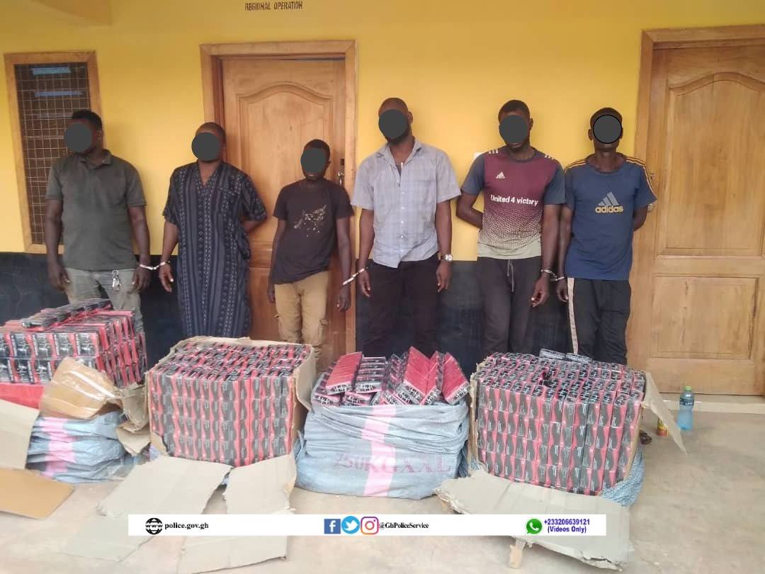 Six arrested as police, NACOC seize 1,195 boxes of Tramadol at Gbintri