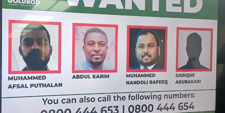 GoldBod places GHS1m bounty on 4 wanted gold smugglers