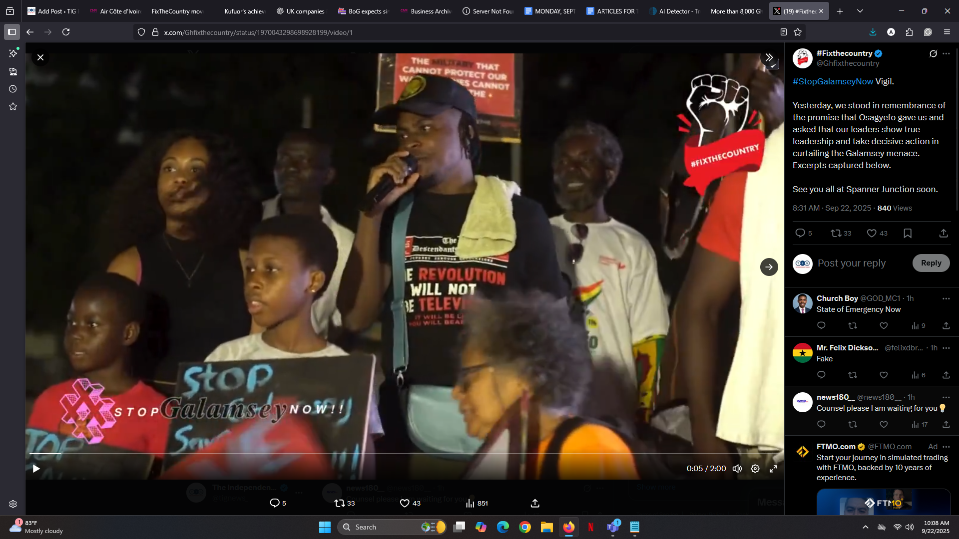 FixTheCountry movement’s anti-galamsey march is today