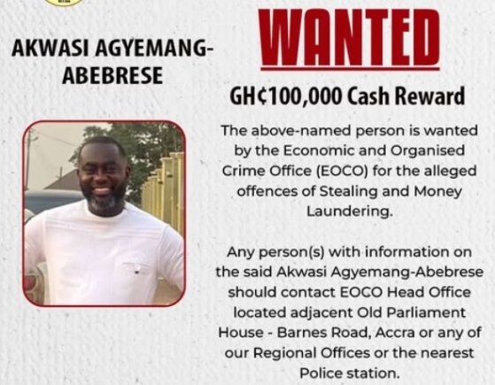 EOCO places GHS100k bounty on banker wanted in GHS33m heist